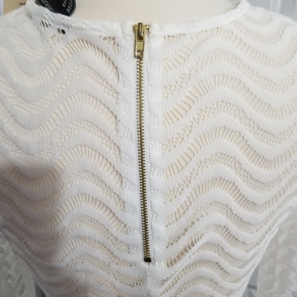 NWT Forever 21Semi Sheer Lace Crop Top - Picture 6 of 6